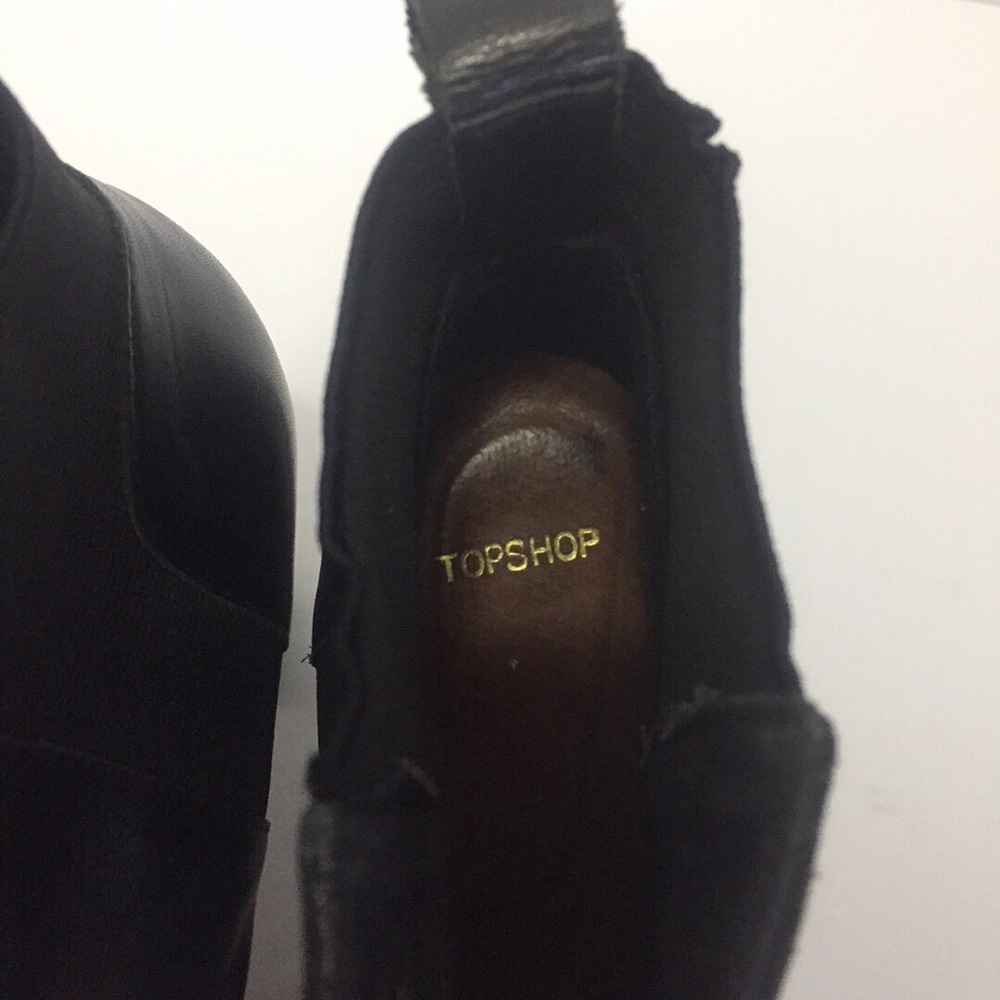 Topshop Dark Brown Leather Ankle Boots - Picture 6 of 8